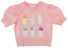 SEQUIN SNOWCONE SHIRT WITH PUFF SLEEVE