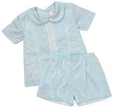 BOYS BLUE LACE SHORT SET