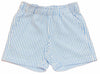 BLUE STRIPE ELASTIC WAIST SHORTS