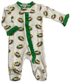 KING CAKE GIRL RUFFLE FOOTIE