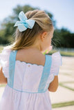 GIRLS POSY WHITE SWISS PINAFORE DRESS