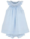 DOTTED SWISS BISHOP DRESS WITH BLOOMERS