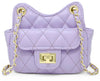 TINY QUILTED TREASURE PURSE - PURPLE