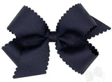 KING SCALLOP EDGE BOW - NAVY