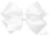 MEDIUM FRENCH SATIN BOW - WHITE