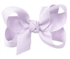 MEDIUM SIGNATURE GROSGRAIN DOUBLE KNOT BOW ON CLIP - POWDER ORCHID