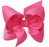 TEXAS SIZE SIGNATURE GROSGRAIN DOUBLE KNOT BOW ON CLIP - FUCHSIA