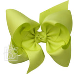 TEXAS SIZE SIGNATURE GROSGRAIN DOUBLE KNOT BOW ON CLIP - KIWI