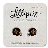 FLEUR DE LYS HELMET EARRINGS