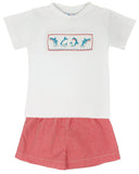 SHARK SMOCKED SHORT SET