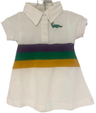 MARDI GRAS SHORT SLEEVE RUGBY DRESS