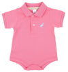 PRIM & PROPER SHORT SLEEVE ONESIE - HAMPTONS HOT PINK