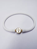 WHITE SYMBOL BRACELET- CROSS