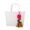 TINY JELLY TOTE BAG- WHITE