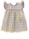 LULU BEBE LSU FLUTTER SLEEVE DRESS