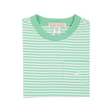 CARTER CREWNECK GRACE BAY GREEN STRIPE WITH WORTH AVENUE WHITE STORK