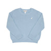 ISAAC'S SWEATER (UNISEX) BARRINGTON BLUE WITH PALMETTO PEARL STORK