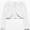 POINTELLE - KNIT CROPPED CARDIGAN - IVORY