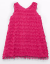 FRINGED DRESS - HOT PINK