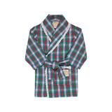 BLAYLOCK BATH ROBE - PRESTONWOOD PLAID WITH WORTH AVENUE WHITE EYELET