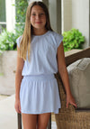 JOSIE PLEAT BLUE DRESS