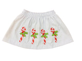 CANDY CANE EMBROIDERED SKIRT